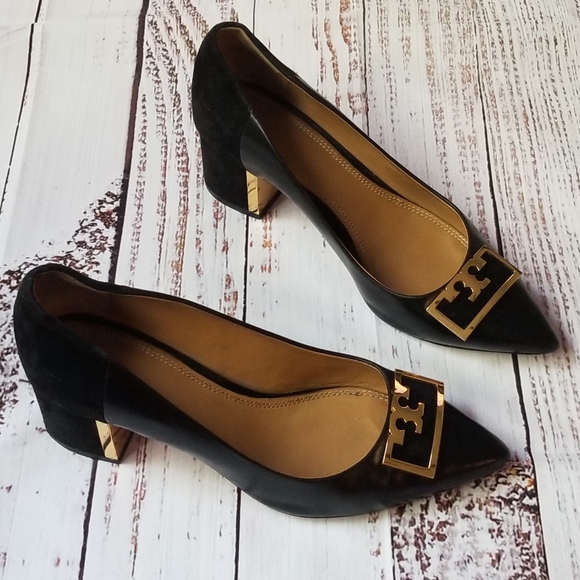 Tory Burch GiGi Leather Pointed Toe Pumps Black - Picture 13 of 15